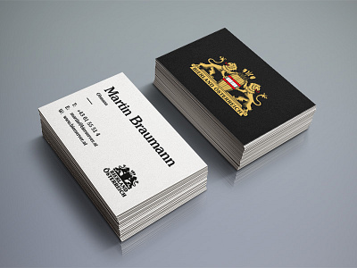 Business Cards austria beer brand branding brewer business card design identity logo print