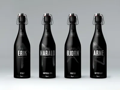 Blood Thirsty Brewing beer beer concept bottle bottle design brewery design graphic design package package design viking viking concept