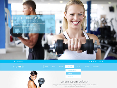 GYMSports Free .PSD Template free freebies psd template web design website