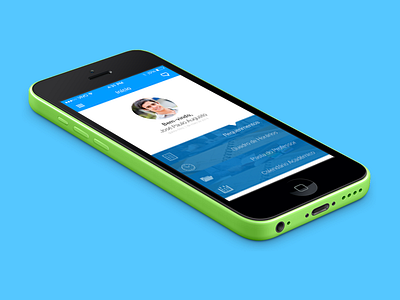 Campus Virtual App concept estacio flat interface ios iphone minimal mobile navigation project ui ux