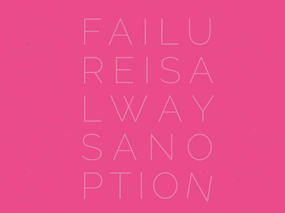 Failure failure flat learning light pink sans serif thin typography