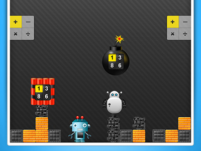 Bingo game bomb robot