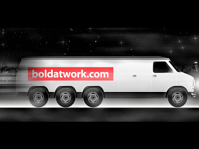 Boldatwork.com boldatwork illustration night speed van