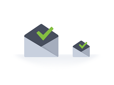 Email verification email flat icon illustration mail tick verification