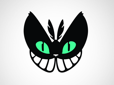 Mock Manor Logo cat illusion logo manor mock moth