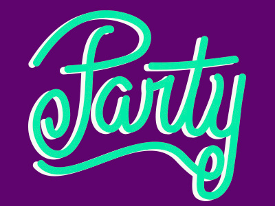 Party goodtype letter lettering party type typography vector