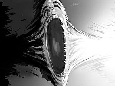 Pink Floyd - Tribute abstract adobe photoshop art conceptual desperation drawing frustration painting pink floyd scream traditional trapped