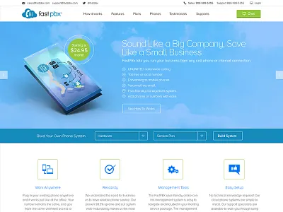 Fast PBX Re-Design redesign website