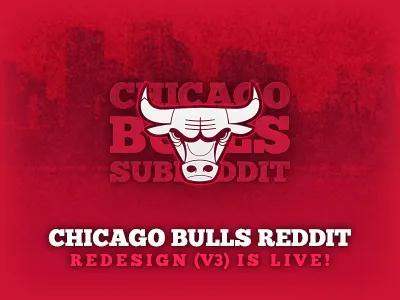 Subreddit redesign, the third version! bulls chicago community css3 design icons reddit redesign subreddit