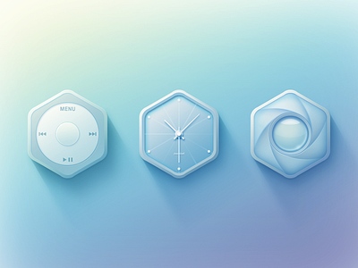 some icons hexagonal icons