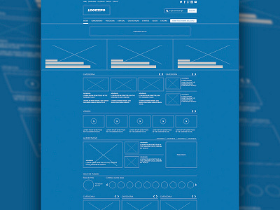 Wireframe for news portal in Brazil uiux design webdesign wireframe