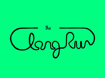 the long Run graphic design lettering