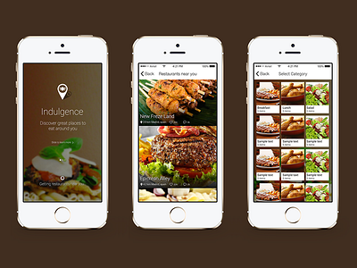 Indulgence food restaurant ui