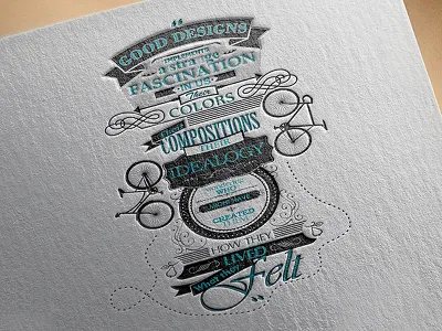 What they felt? bicycle compositions font handmade typography