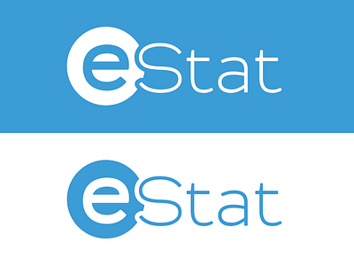 eStat / Logo creative graphic logo statistical typography