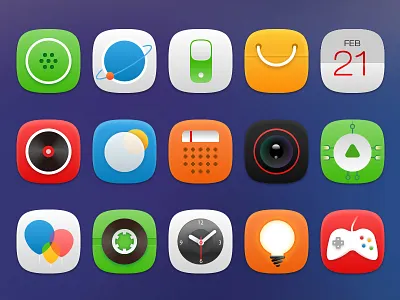 Miui browser camera clock icon music phone radio recorder setting store theme weather