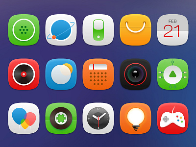 Miui browser camera clock icon music phone radio recorder setting store theme weather