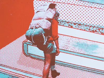 Tweedy / ACL 2014 books hiking literature pattern poster screen print texture