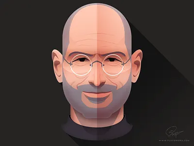 Steve Jobs - Infographic element apple ceo character design face flat founder head illustration infographic portrait steve