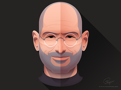 Steve Jobs - Infographic element apple ceo character design face flat founder head illustration infographic portrait steve