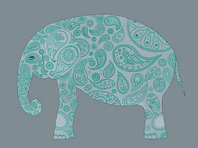Cucumber elephant elephant illustration ornament