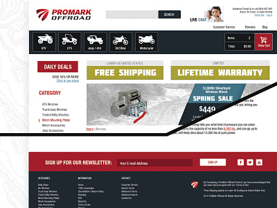 Promark Redesign Highlights offroad website redesign