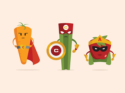 Super Juice Illustrations character flat illustration juice superhero vegan