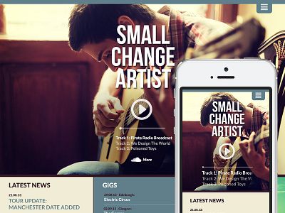 Small Change Artist dotnet fullwidth mobile music rwd soundcloud ui