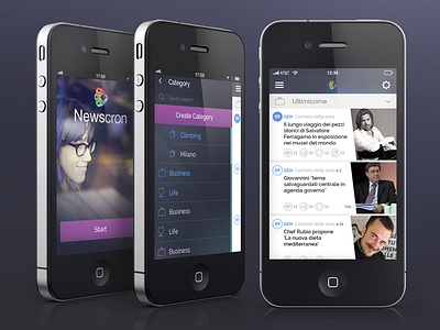 New Design for Newscron APP app app design application design ios iphone iphone app