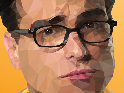 Leonard - Low-Poly Illustration 3d art character clean color design illustration lowpoly minimal polygon the big bang theory vector