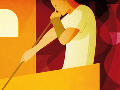 Hot editorial illustration figurative fire hot wip