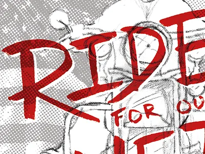 Legion Riders Flyer america brush flag motorcycle poker run process sketch soldier