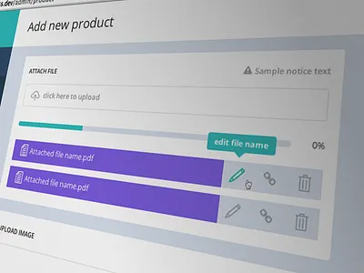 Effortless CMS - Add product attachment clean cms dashboard design edit flat interface products tooltip user web