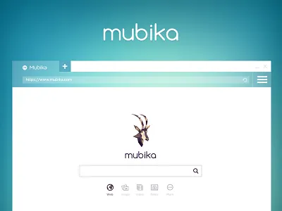 Homepage design for Mubika blue clean flat home homepage interface ui