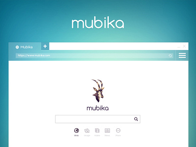 Homepage design for Mubika blue clean flat home homepage interface ui