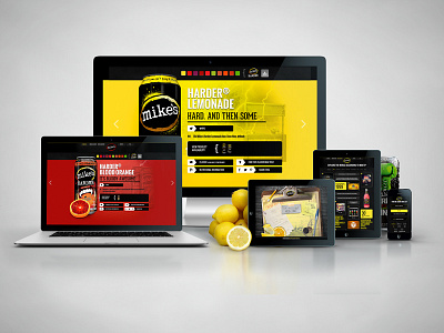 Mike's Hard Lemonade age gate liquid locator map mobile parallax responsive social tablet