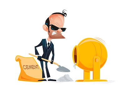 Mafia character gangster illustration mafia mob vector work