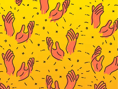 Applause applause hands illustration pattern