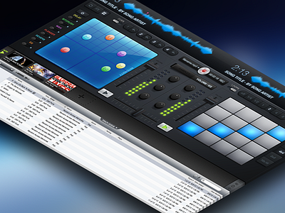 itDJ UI dj glow knobs led mac app music os x user interface