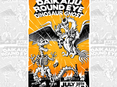 Daikaiju Poster daikaiju dinosaur dinosaur ghost ghost monster skeleton