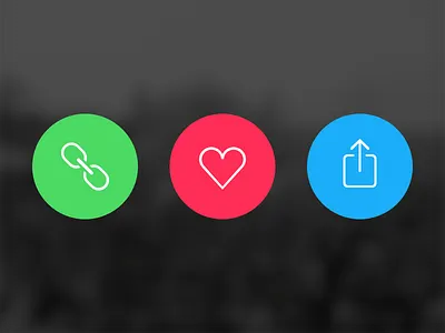 Tab Bar Icons blue copy green heart icons ios link pink share