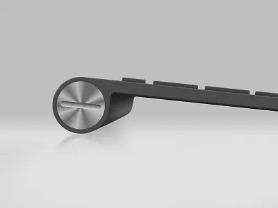 Draft: Keyboard from the side apple black keyboard photorealism photorealistic