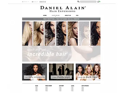 DA Hair branding hair ux web women