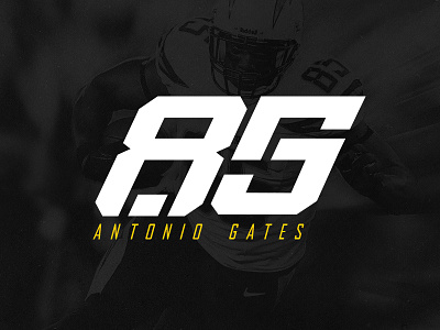 Antonio Gates brand chargers fooball logo nfl san diego