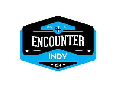 Encounter Indy Blue badge badgehunting blue indianapolis indy