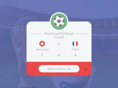 World Cup Score Widget brazil football france match score soccer switzerland widget world cup
