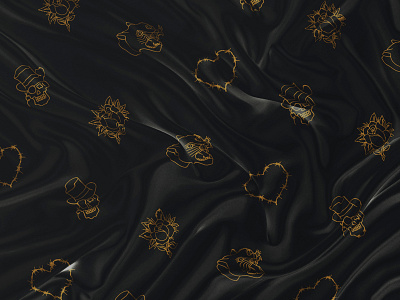 Silk Pattern. barbed wire flash sheet old school panther rose skull tattoo tradicional traditional tradição