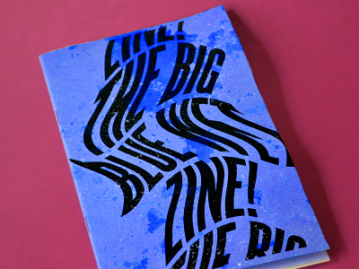 The Big Blue Wet Zine diy typography zine