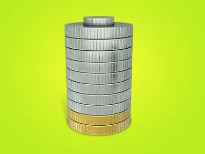 Money gives me energy battery coin energy gold money silver