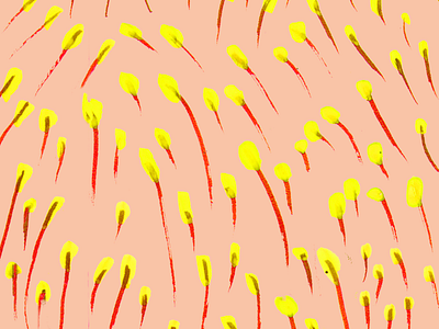 Hairy Fire abstract brush strokes candle color fashion fire ink pattern pattern play shapes textile texture